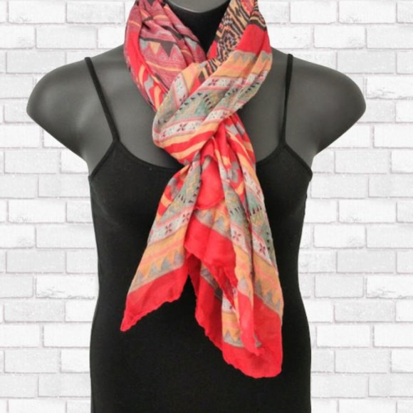 Accessories - Southwestern Print Oversize Wrap Scarf